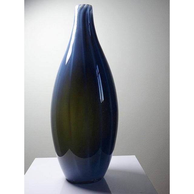 Vintage Murano Smoked Glass Vases Lined with Opaline Glass, 1980s, Set of 2 For Sale - Image 10 of 18