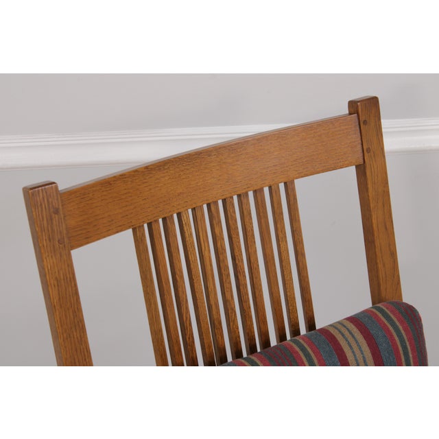 Wood Stickley Arts & Crafts Mission Oak Rocker For Sale - Image 7 of 18