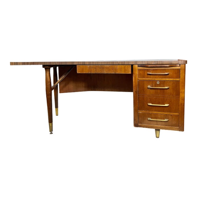 Mid Century Executive Boomerang Desk For Sale