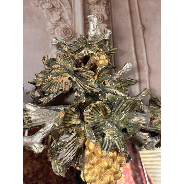 Pair of Italian Baroque Wall Mirrors, Hand-Carved Wood, Circa 1960s For Sale - Image 12 of 16