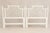 Ficks Reed White Ficks Reed Vintage Pagoda Style Lattice Twin Rattan Faux Bamboo Headboards - A Pair For Sale - Image 4 of 5