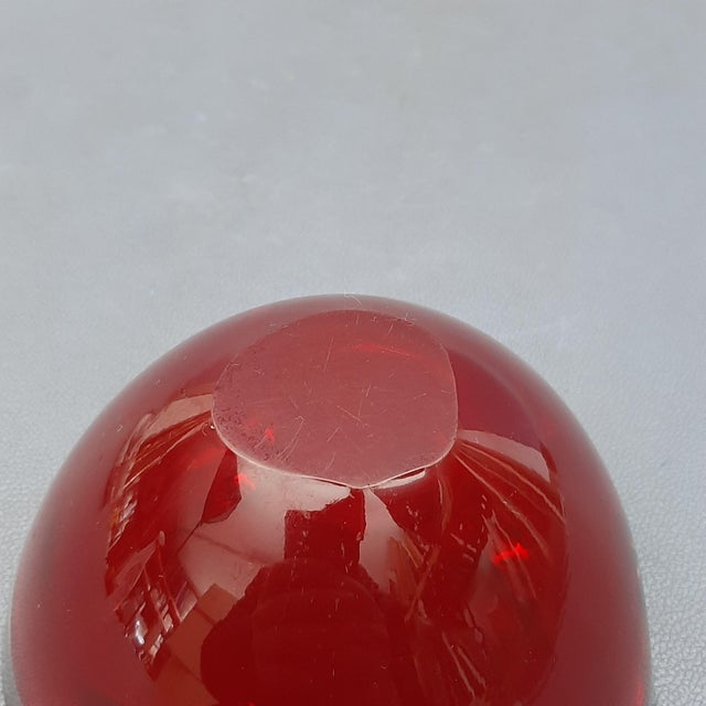 Modern Wavy Red Murano Glass Ashtray, 1970s For Sale - Image 11 of 14