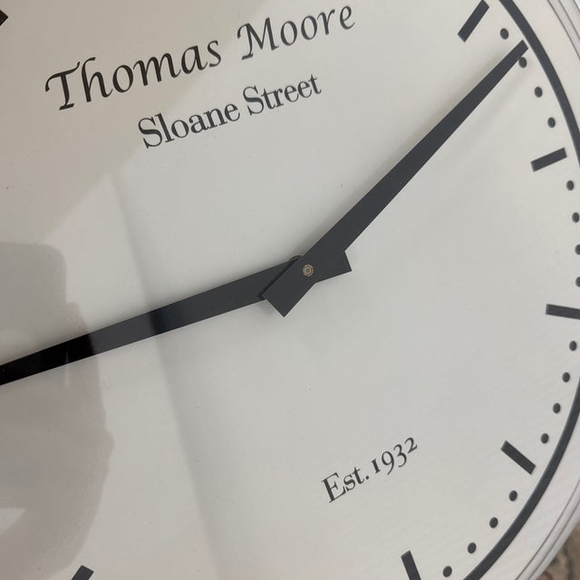 Thomas Moore Sloane Street Wall Clock For Sale - Image 11 of 11