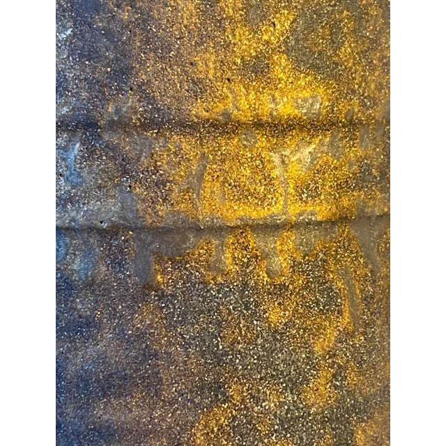 Vintage Late 20th Century Ceramic Patrick Horsley Pottery Bamboo Motif Vase Vessel For Sale - Image 10 of 11