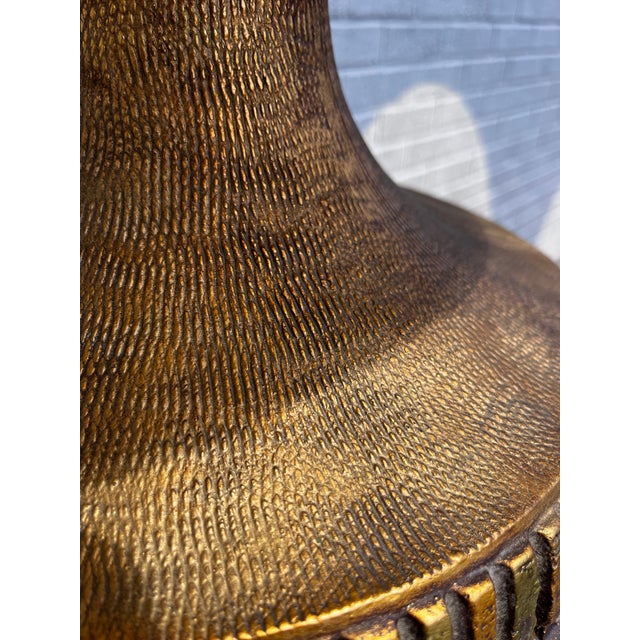 Vintage Brutalist Style Ceramic Table Lamp, Attributed to Bitossi For Sale - Image 10 of 17