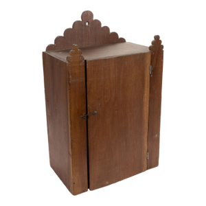 Antique Poplar Folk Art Hanging Cabinet