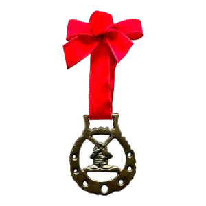 Vintage Equestrian English Horse Brass Holiday Christmas Ornament Windmill