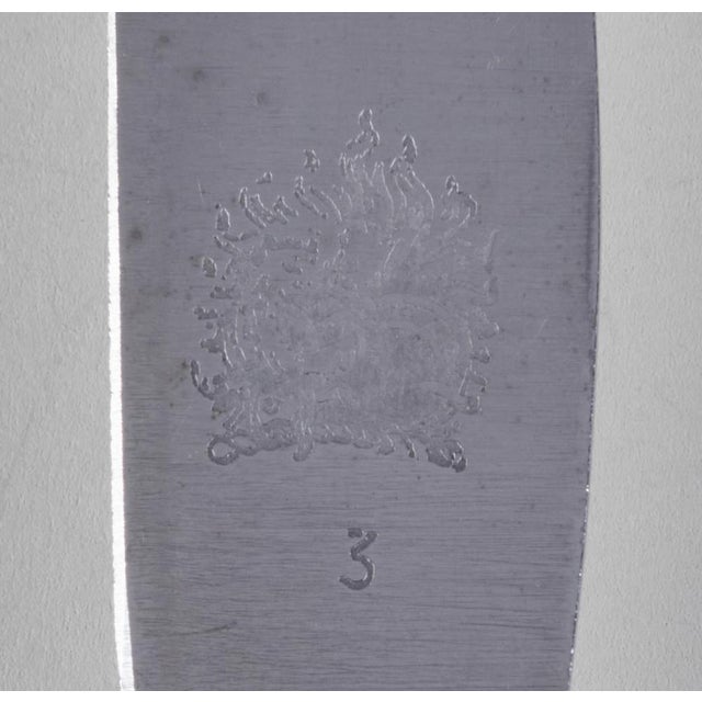Metal Late 20th Century Set of Thirteen Sterling Silver Elizabeth II Dinner Knives With Pistol Handles For Sale - Image 7 of 17