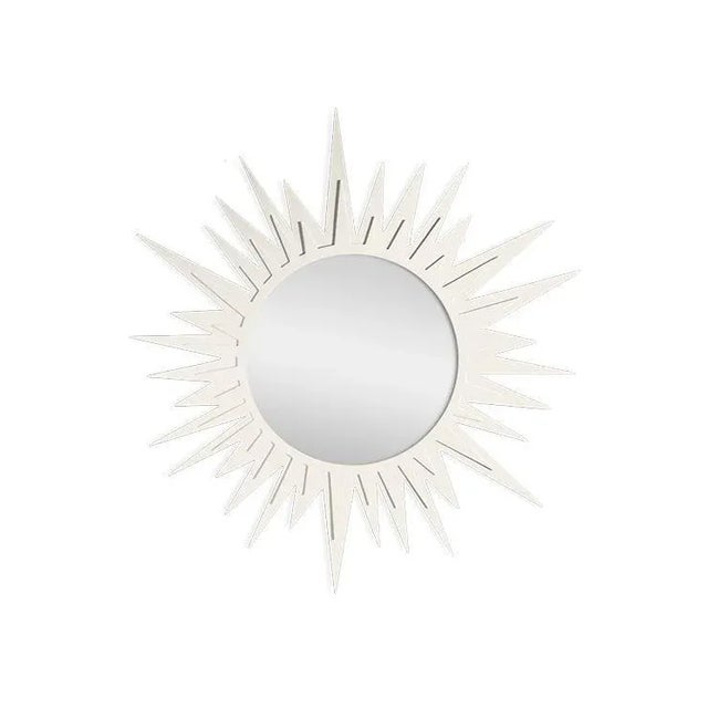 Contemporary Fleur Home Carnival Zulu Circle Mirror in White Dove, 48x48 For Sale - Image 3 of 3