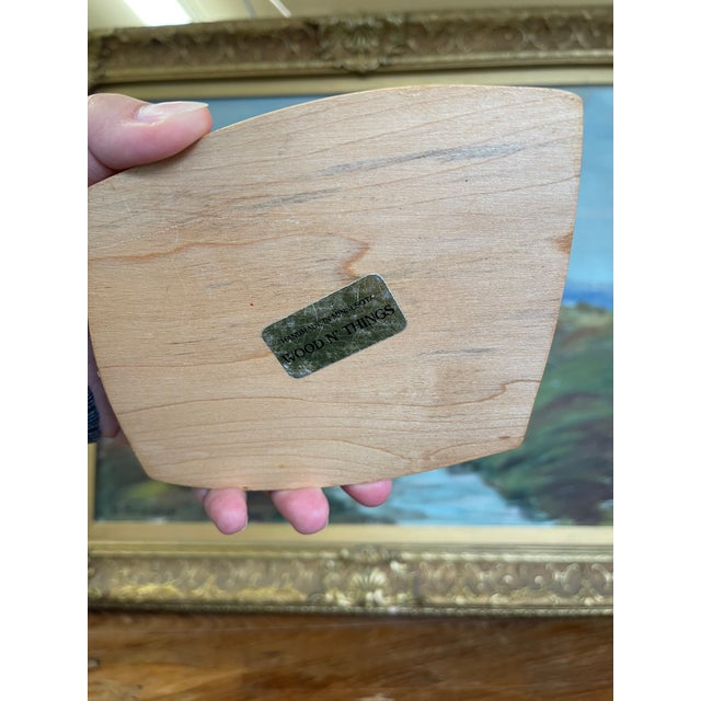 Brown 1980s Handcrafted Wooden Cattail a Sculpture by Wood N' Things, Minnesota Studio Craft Botanical Art For Sale - Image 8 of 10