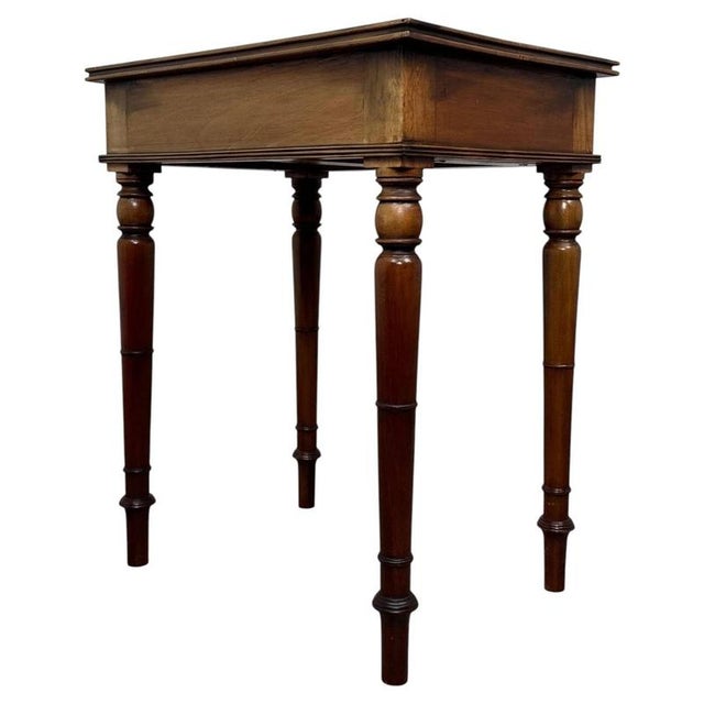 Antique Early 20th Century English Mahogany Side Table For Sale - Image 6 of 12