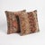 Mid-Century Modern Bohemian Rug Pillow Cover 24'' X 24'' - Set of Two For Sale - Image 3 of 4