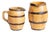 19th Century French Rustic Pottery Pitchers with Yellow and Brown Glaze For Sale