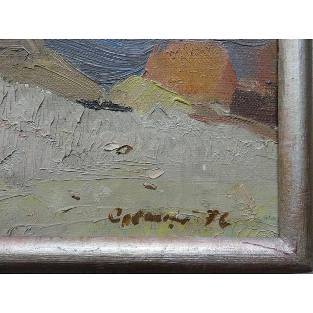 Bruno Celmins, By the Footbridge, Oil on Canvas, 1980s For Sale - Image 6 of 8