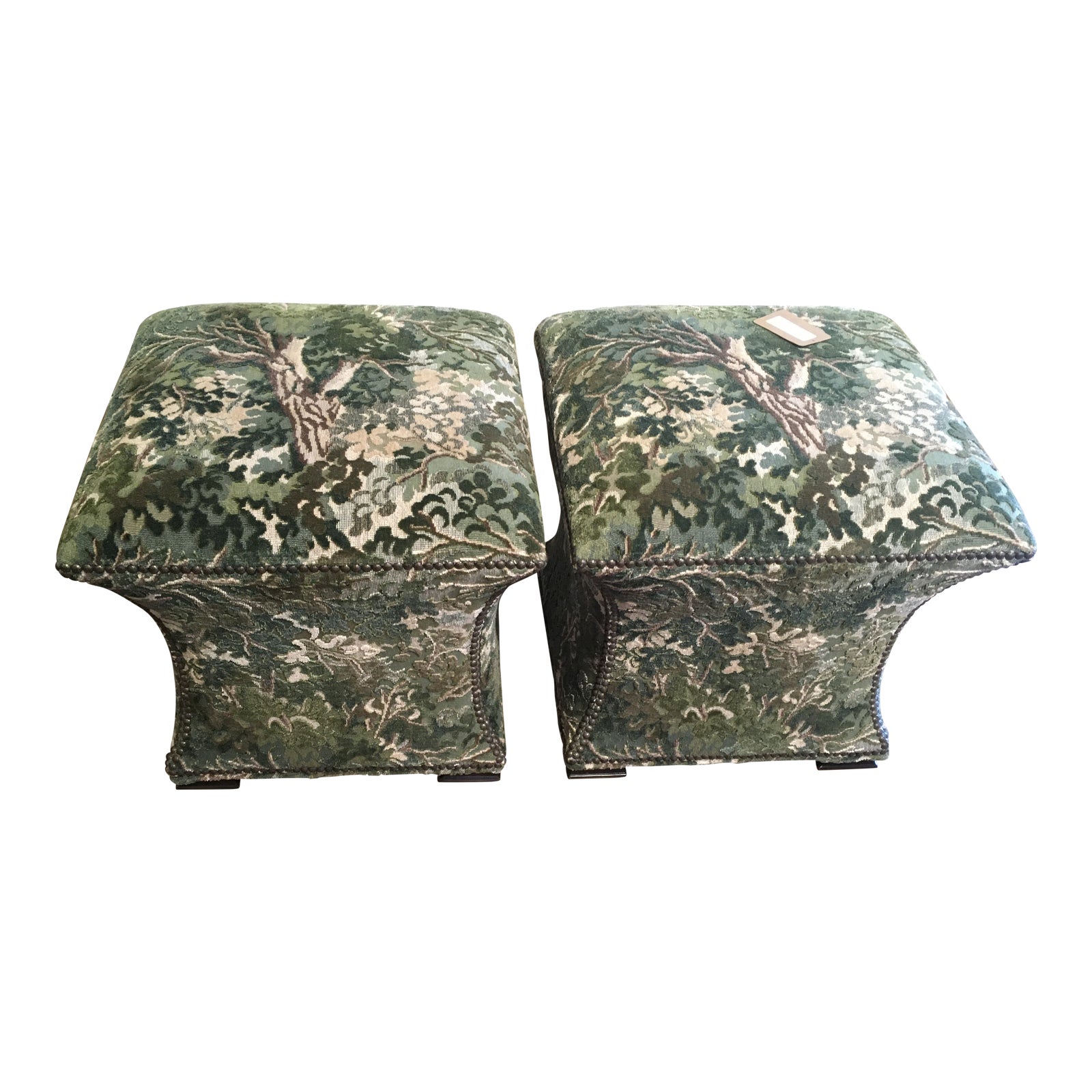 Ambella Home Cinched Hassocks Ottoman A Pair Chairish