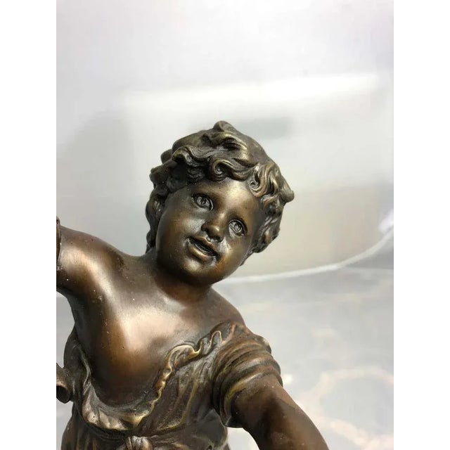 Metal Dancing Child in Bronze, 20th Century For Sale - Image 7 of 10