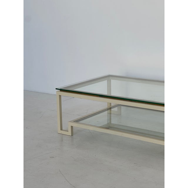 Coffee Table in Crystal with Briar and Brass, 1970s For Sale - Image 5 of 10