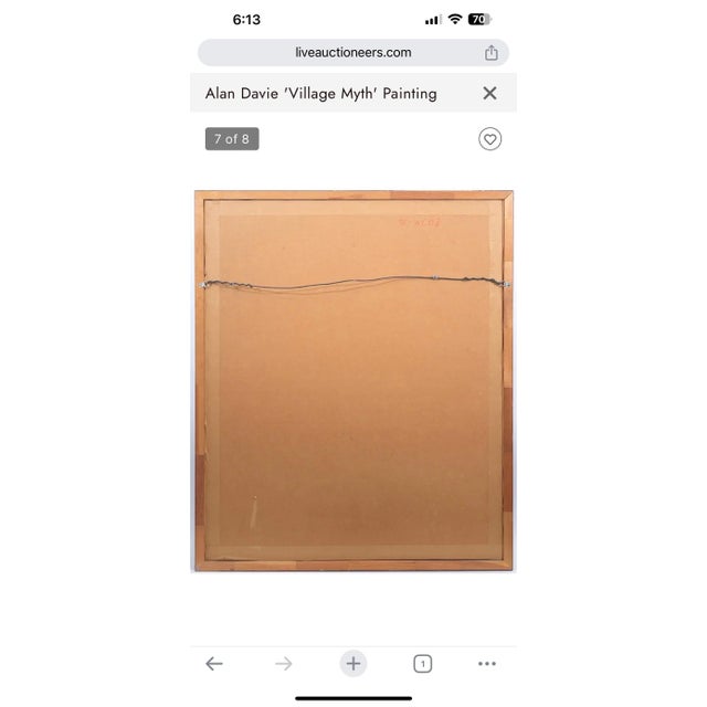 Alan Davie, Vibrant Alan Davie Scottish Colorful Surrealist British Pop Art Village Painting, 1982 For Sale In Miami - Image 6 of 14