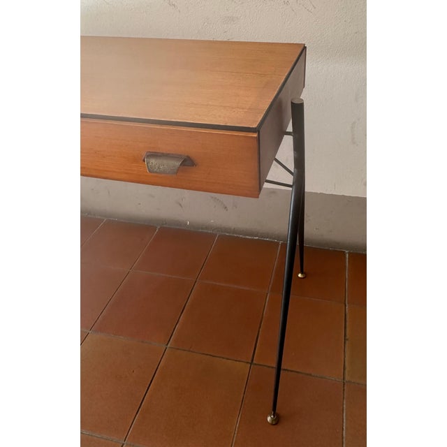 Teak Writing Desk by Silvio Cavatorta, Italy, 1950s For Sale - Image 4 of 9