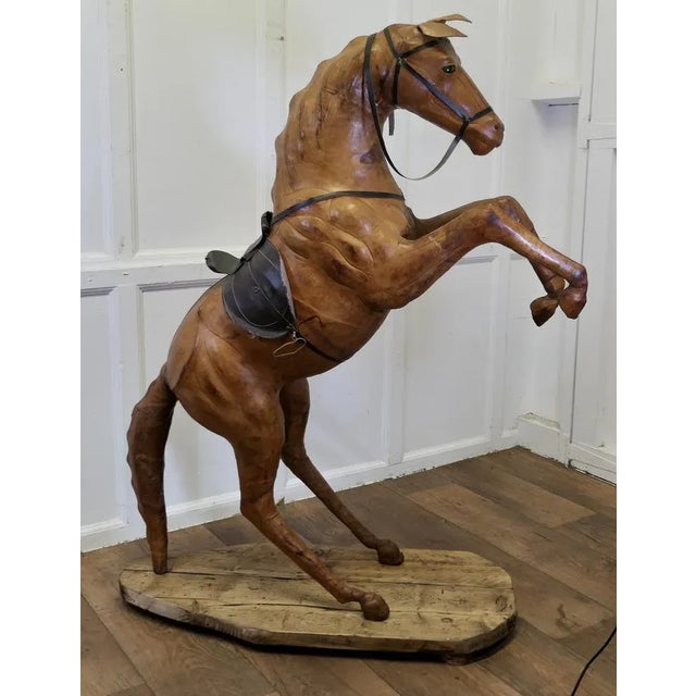 Life Size Arts and Crafts Leather Model of a Horse, 1920s For Sale - Image 10 of 10