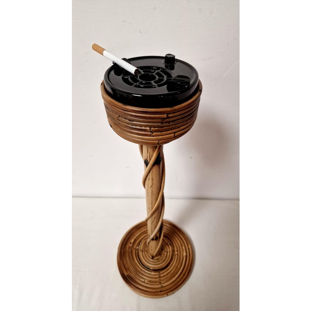 Mid-Century Modern Bamboo Floor Ashtray, 1960s For Sale - Image 12 of 15