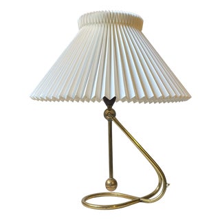 Vintage Adjustable Brass Table or Wall Lamp from Le Klint, 1950s For Sale