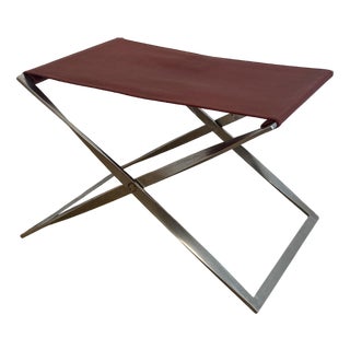 Pk 91 Folding Stool by Poul Kjærholm for E. Kold Christensen For Sale