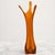 Glass Viking Glass Three Foil Persimmon Swung Vase – Tall Mid-Century Modern Amber Orange Art Glass For Sale - Image 7 of 9