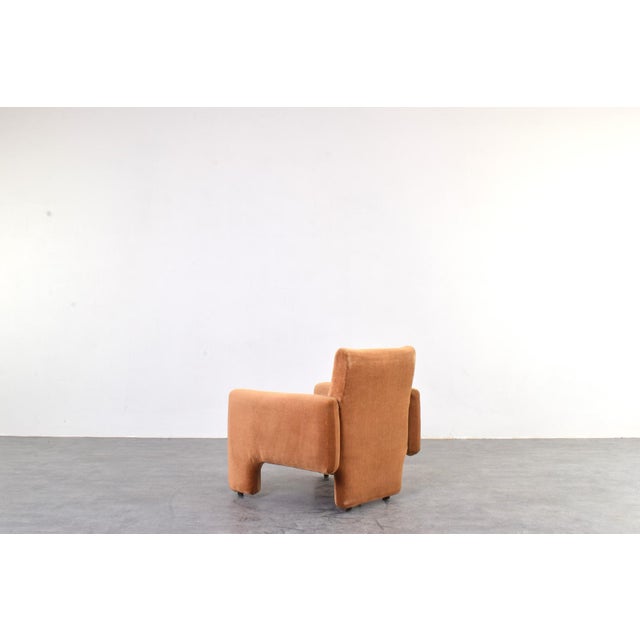 Vintage Italian Lounge Chair in Copper Velvet, 1970s For Sale - Image 6 of 11