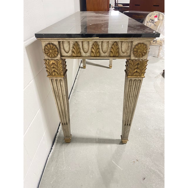 Late 20th Century Console Table With Marble Top For Sale - Image 5 of 11
