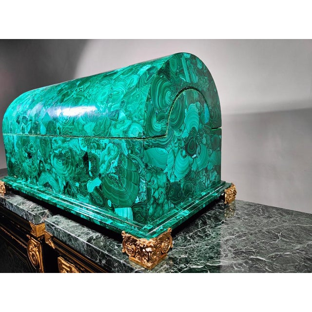 Large 20th Century Malachite Box, 1950s For Sale - Image 12 of 18