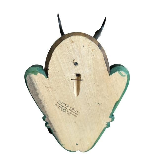 1980s Chamois Goat Trophy Black Forest Horns For Sale - Image 4 of 4