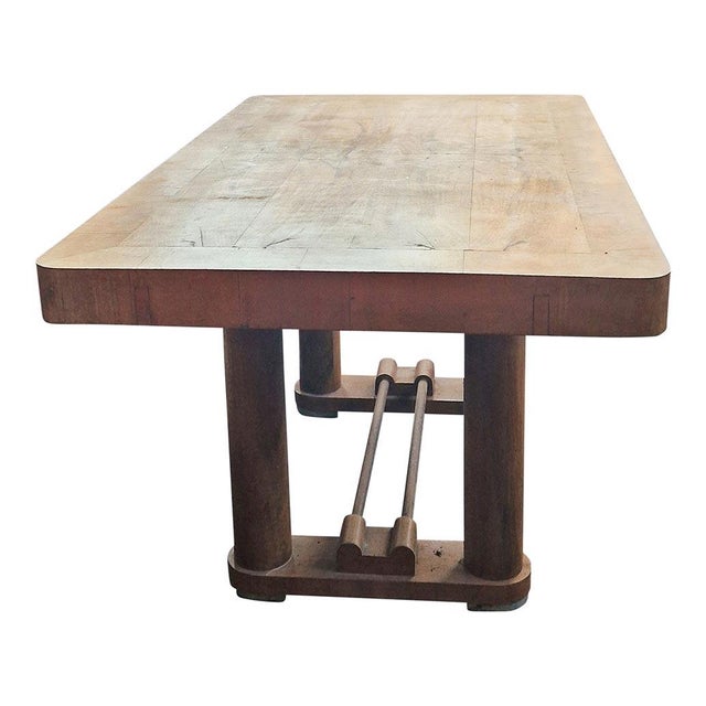 1930s Italian Art Deco Walnut Table, 1930s For Sale - Image 5 of 6
