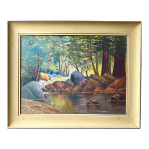 Santa Cruz Forest Carbonero Creek Early Morning Original Oil by Lilllian Heath