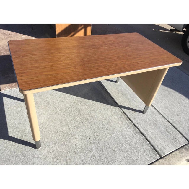 Steelcase American Industrial Work Table Desk From Steelcase For Sale - Image 4 of 9