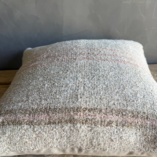 Not Yet Made - Made To Order Vintage Rug Pillow Cover With Stripes For Sale - Image 5 of 7