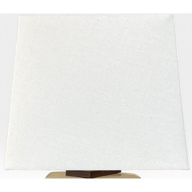 Vintage Lauren Ralph Lauren White Crackle Ceramic Square Table Lamp Introduce a tailored layer of clean geometric form,...