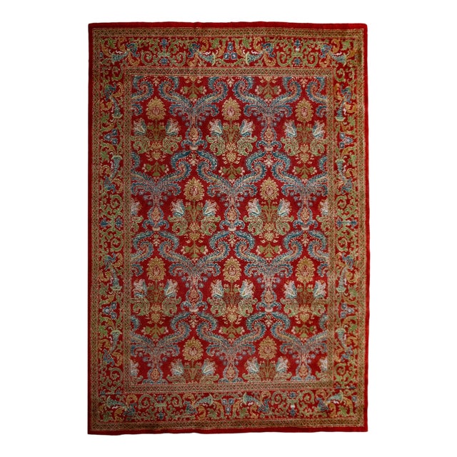 Vintage Spanish Hand-Knotted Rug, 1920s For Sale
