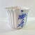 1990s Jay Wilfred for Andrea by Sadek Petite Blue & White Portuguese Fluted Porcelain Cachepot For Sale - Image 10 of 11