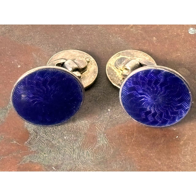 Pair of cufflinks from the renowned Norwegian silversmith David-Andersen. The design was created by Guttorm Kristiansen...