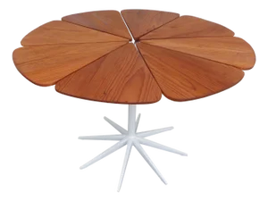Late 20th Century Early Richard Schultz Redwood Petal Dining Table Need To Realign Petals