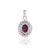 Ruby Red Oval Star 7.71 Ct Ruby Solitaire Pendant With Diamond Halo in Center For Sale - Image 8 of 15