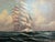 Vintage Tall Ship Oil Painting on Canvas Signed Framed Clipper Marine Seascape For Sale - Image 12 of 13