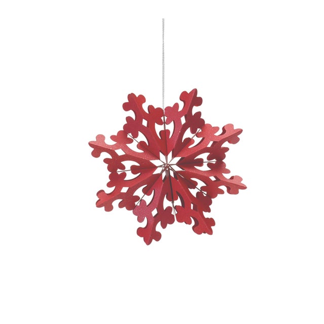 Paper Snowflake Ornament (Set of 6) For Sale In Chicago - Image 6 of 9
