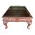 1990s Oversize Solid Mahogany Coffee Table With Intricate Carving For Sale