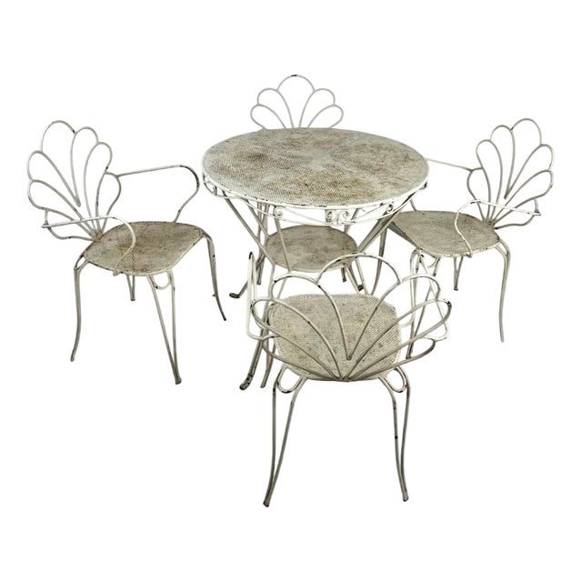 Wrought Iron Garden Set, 1960s, Set of 5 For Sale