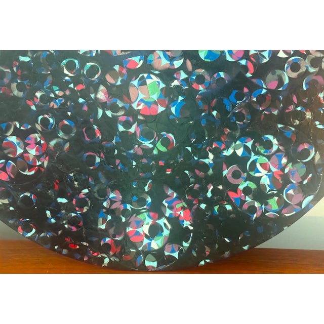 Plastic 1980s Richard Bové Painting on XL Vinyl "Dance Il" Abstract Pop Art For Sale - Image 7 of 7