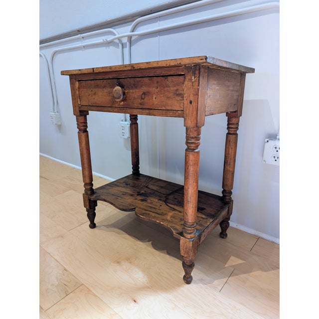 Antique 19th Century Vernacular Pine Side Table For Sale - Image 4 of 9