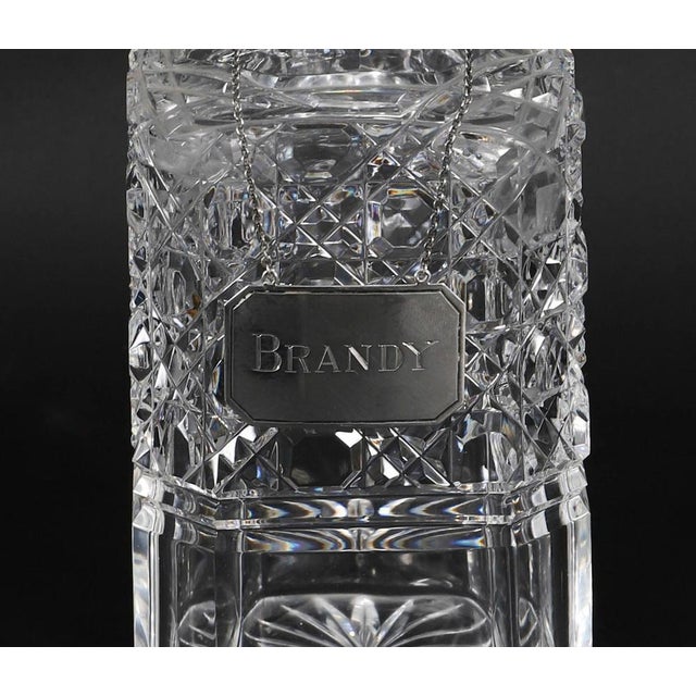 Antique Victorian Hobnail Cut Crystal Decanters, 1880, Set of 2 For Sale - Image 5 of 18