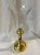 Glass Hurrricane With Gold Base For Sale - Image 13 of 13